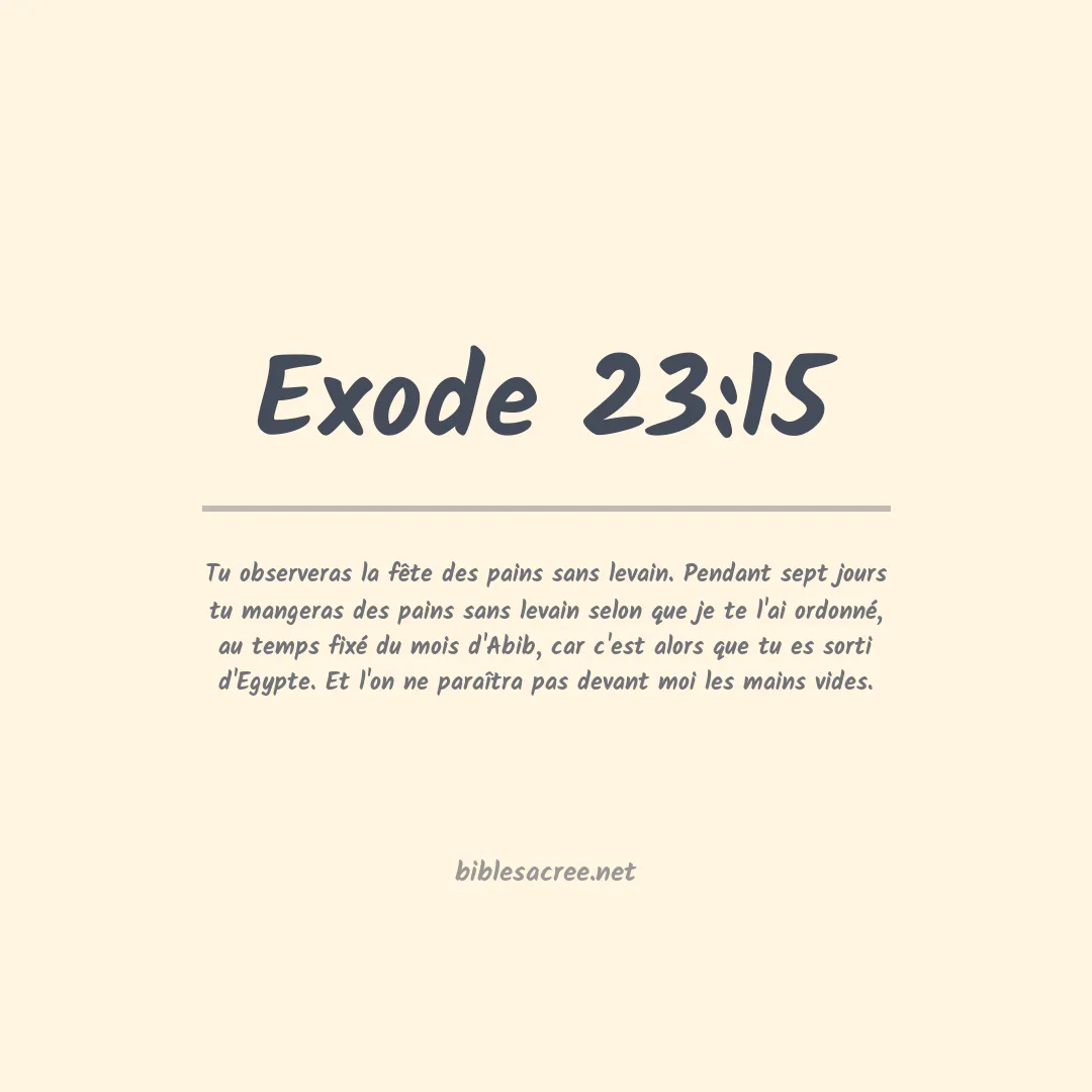 Exode - 23:15