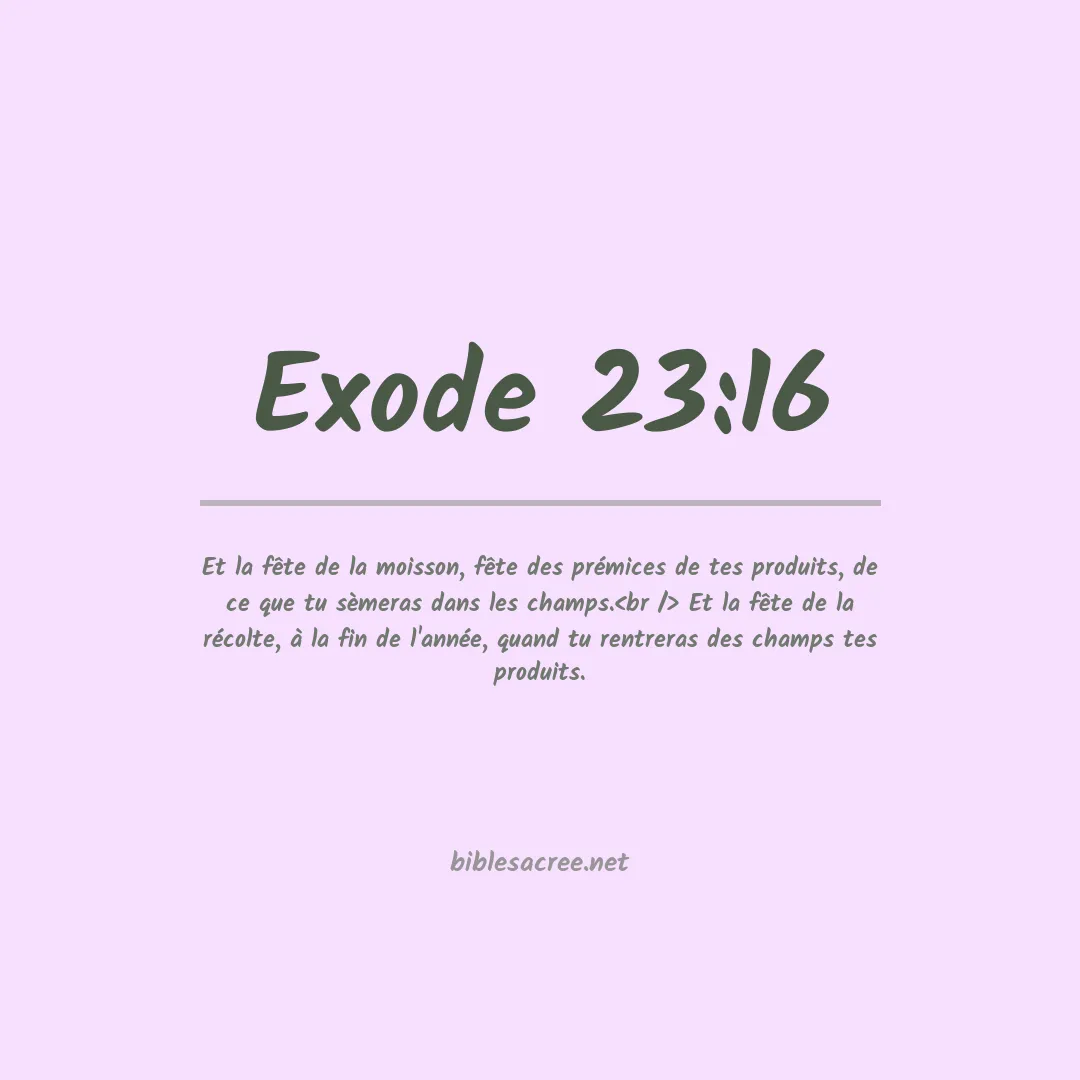 Exode - 23:16