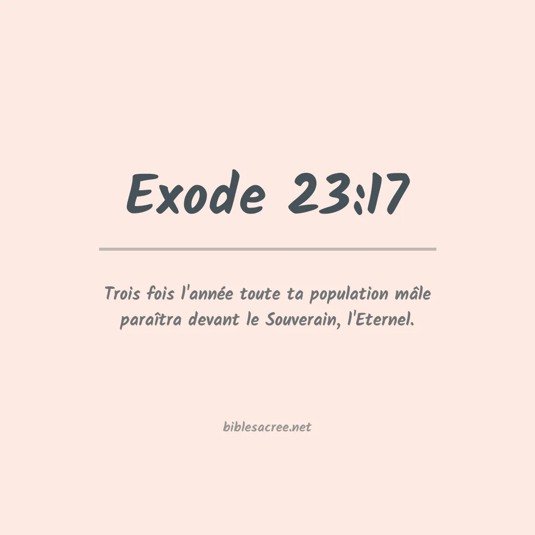 Exode - 23:17
