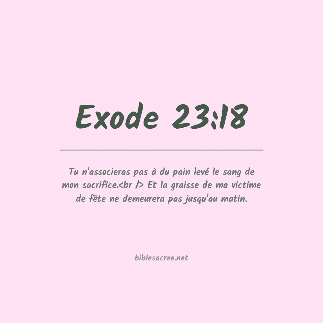 Exode - 23:18