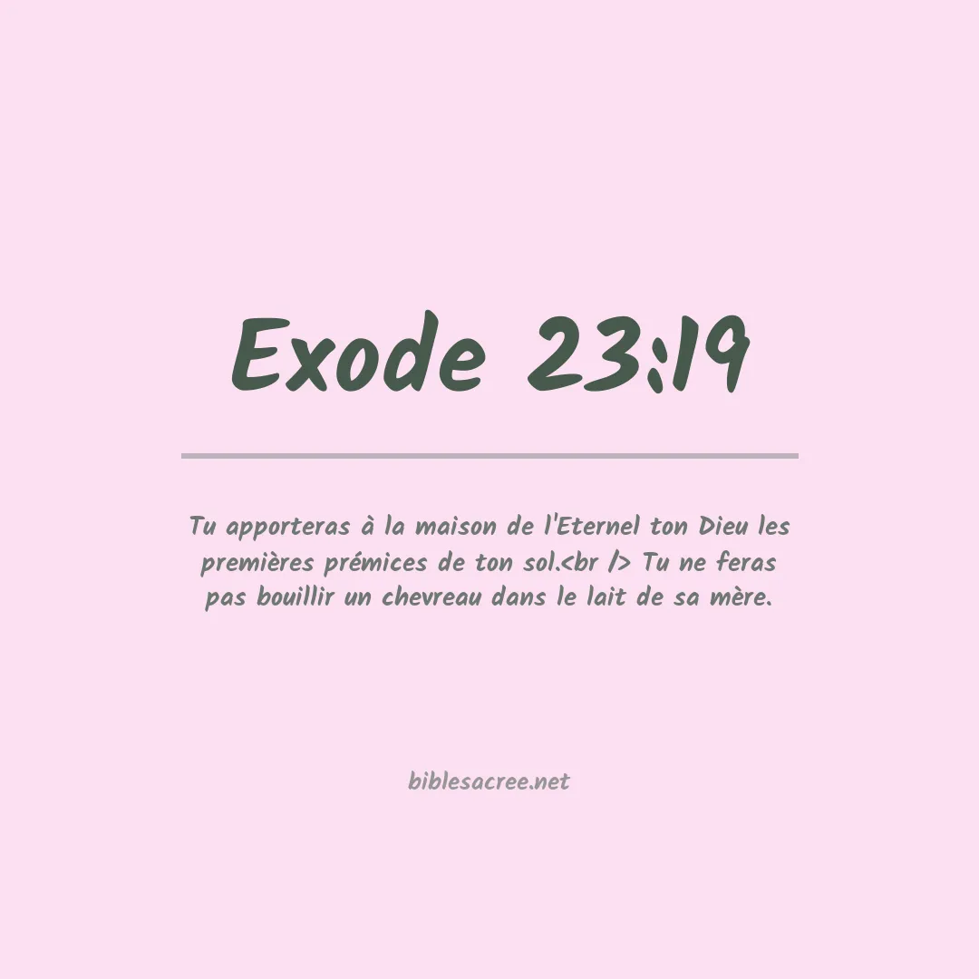 Exode - 23:19