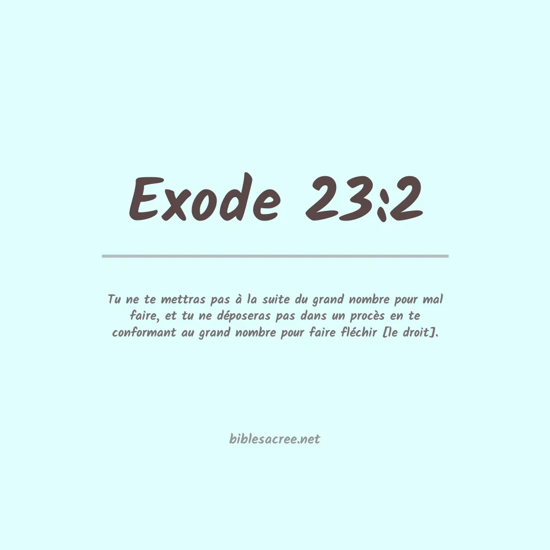 Exode - 23:2