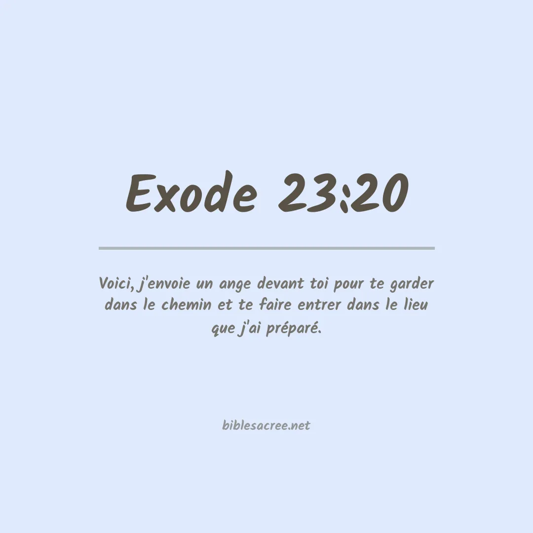 Exode - 23:20