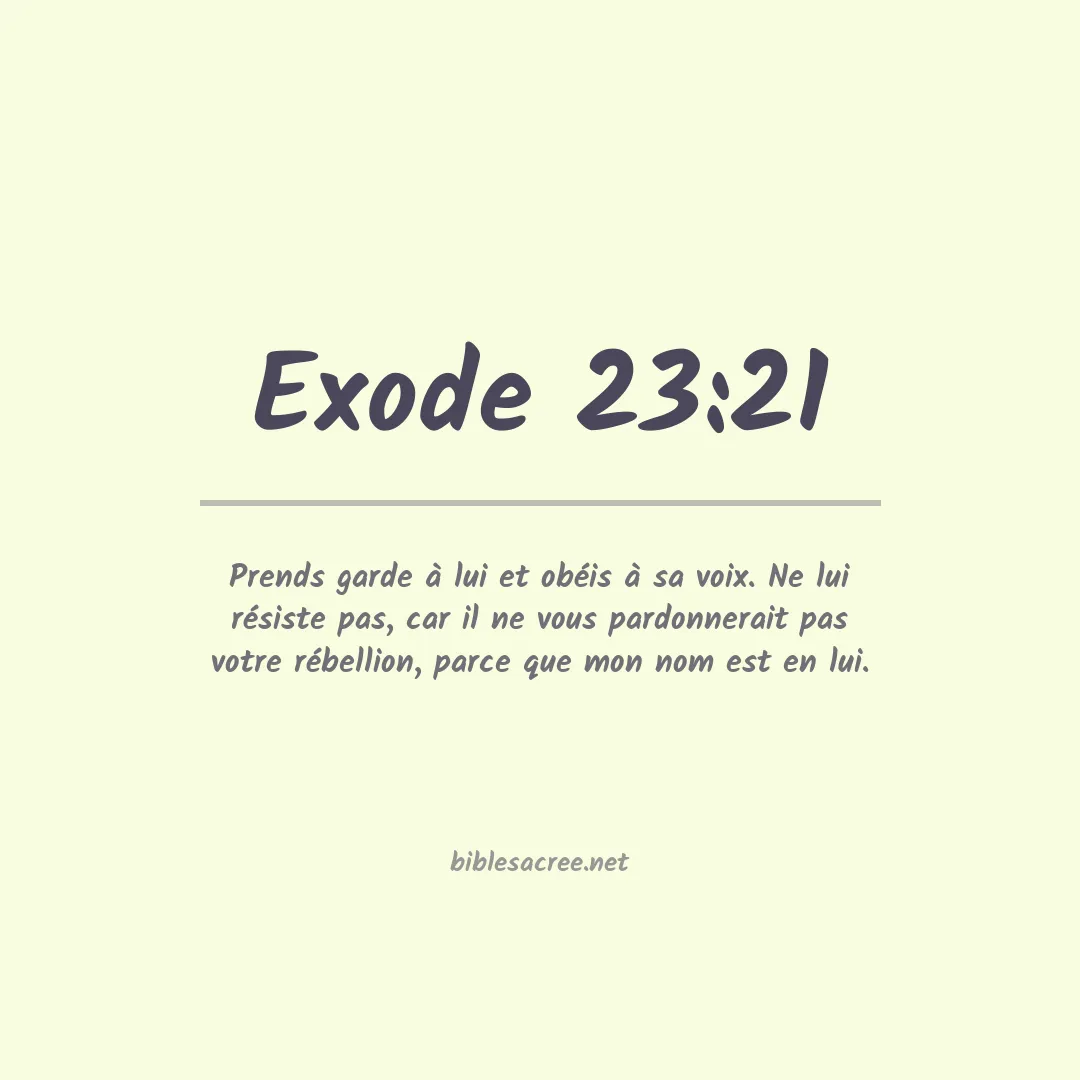 Exode - 23:21