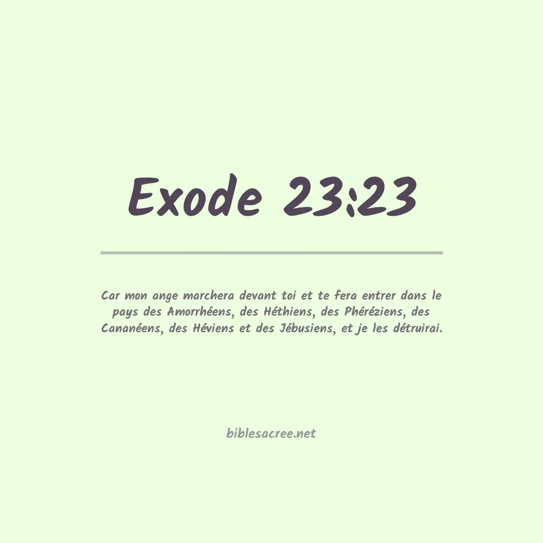 Exode - 23:23