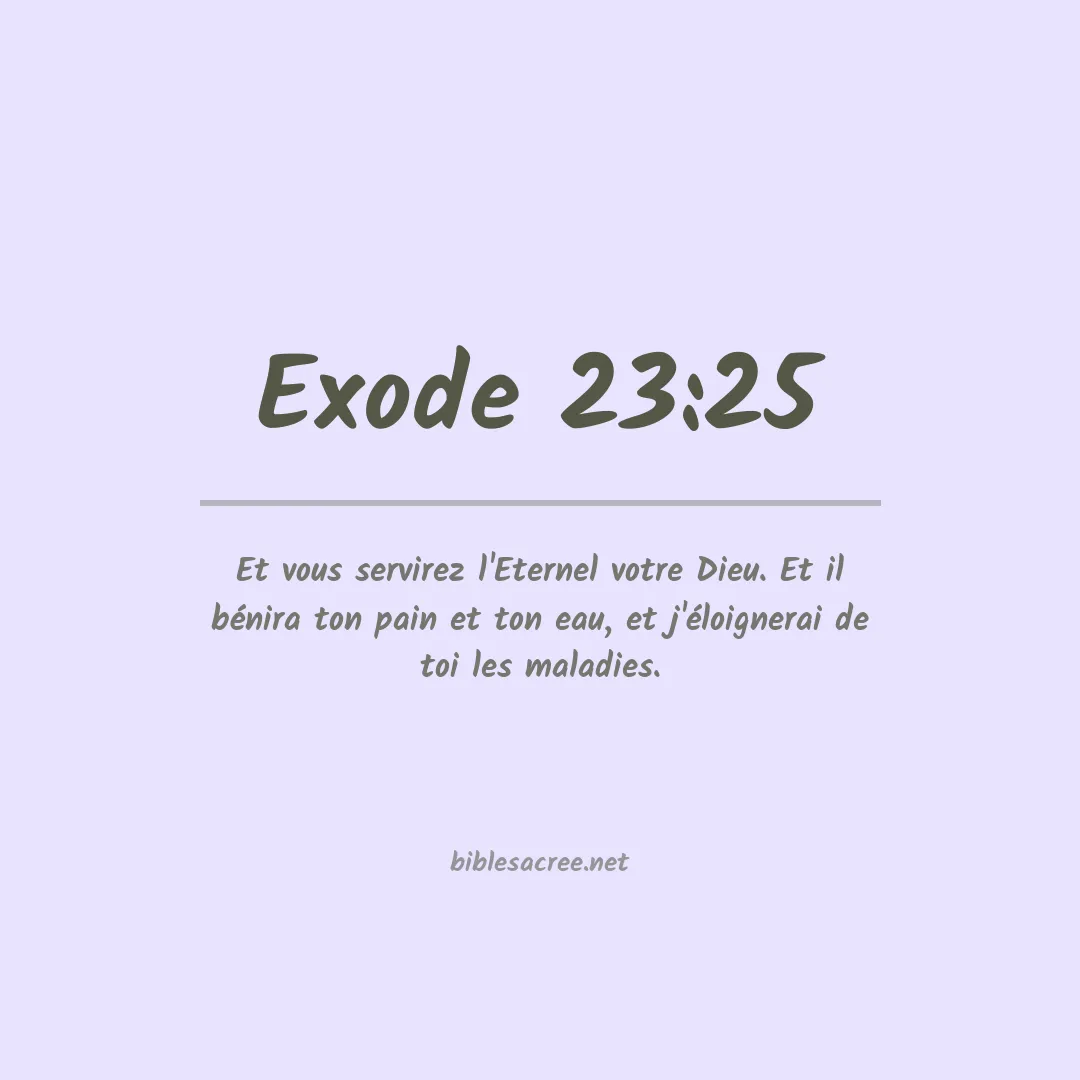 Exode - 23:25