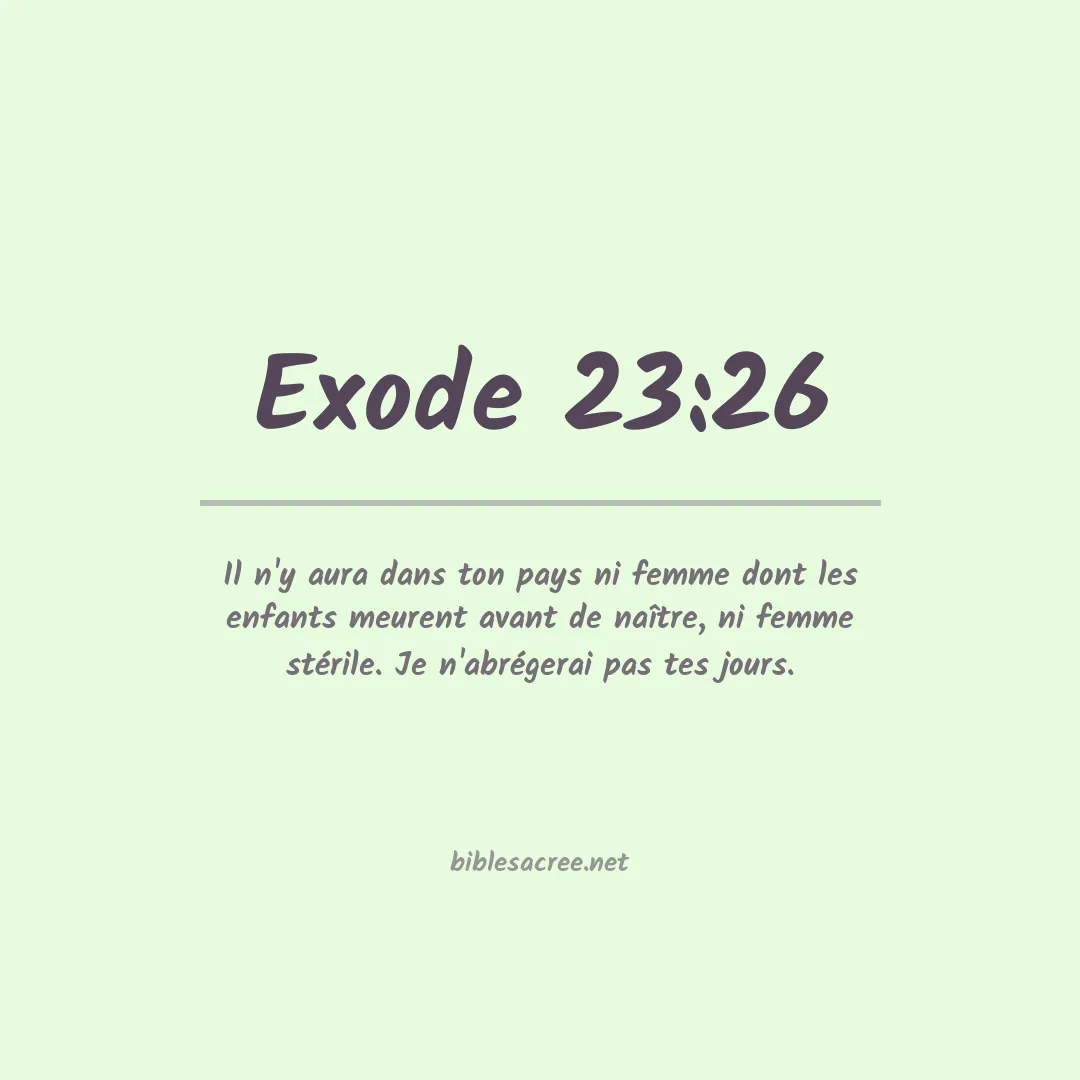 Exode - 23:26