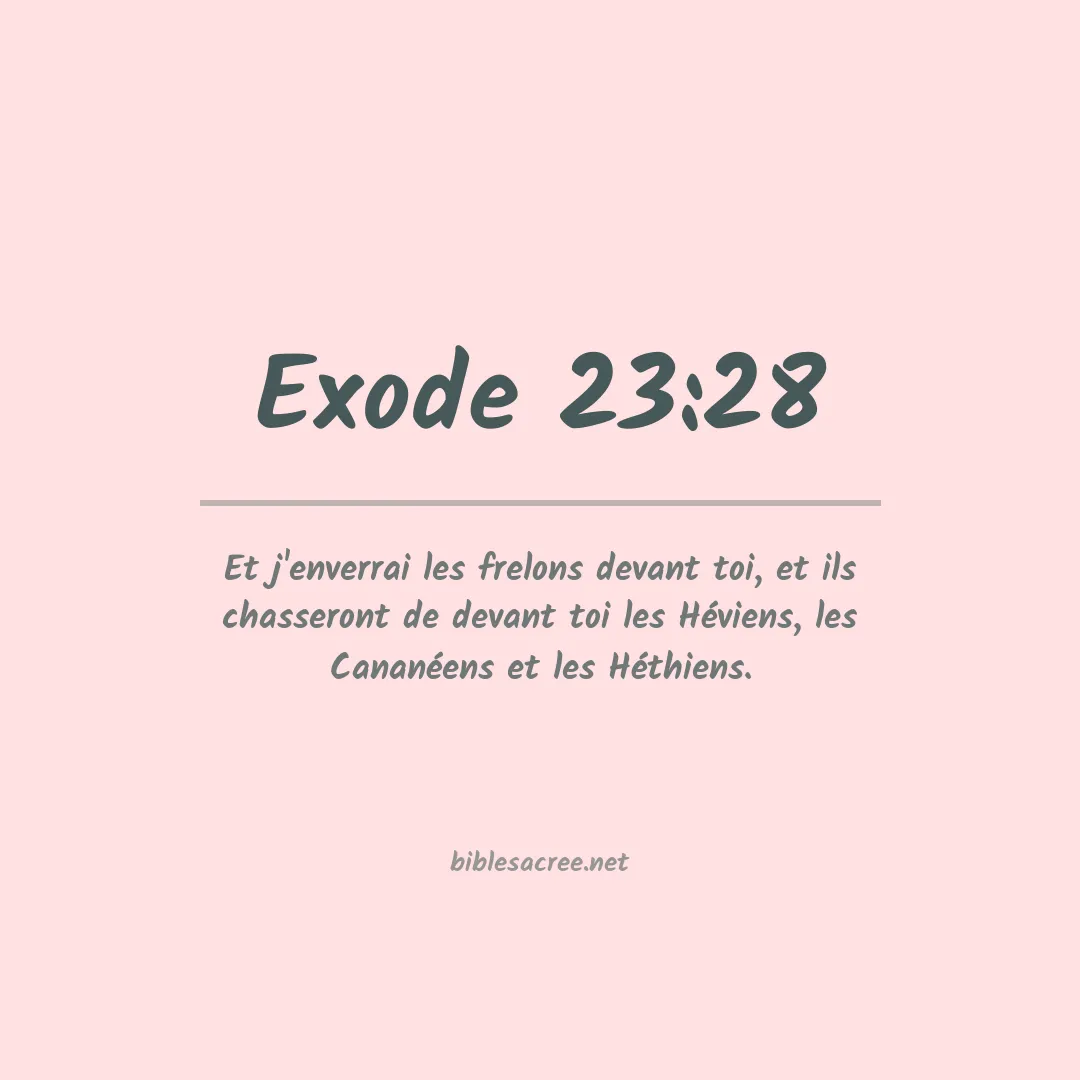 Exode - 23:28