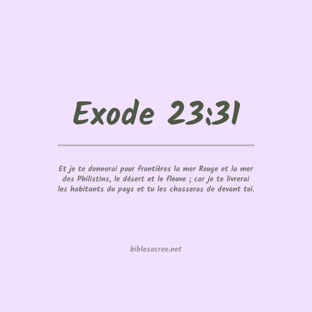 Exode - 23:31