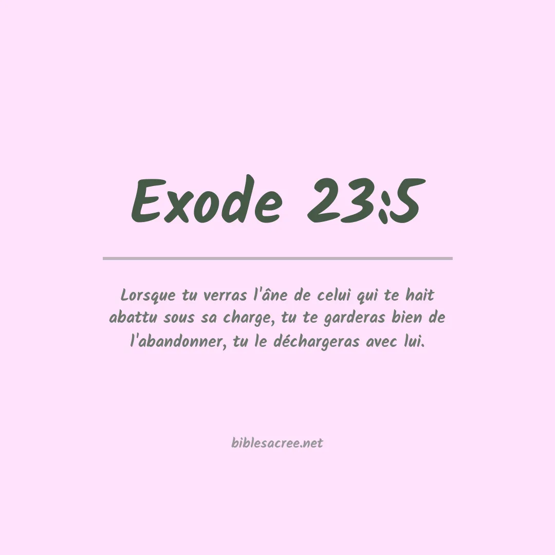 Exode - 23:5