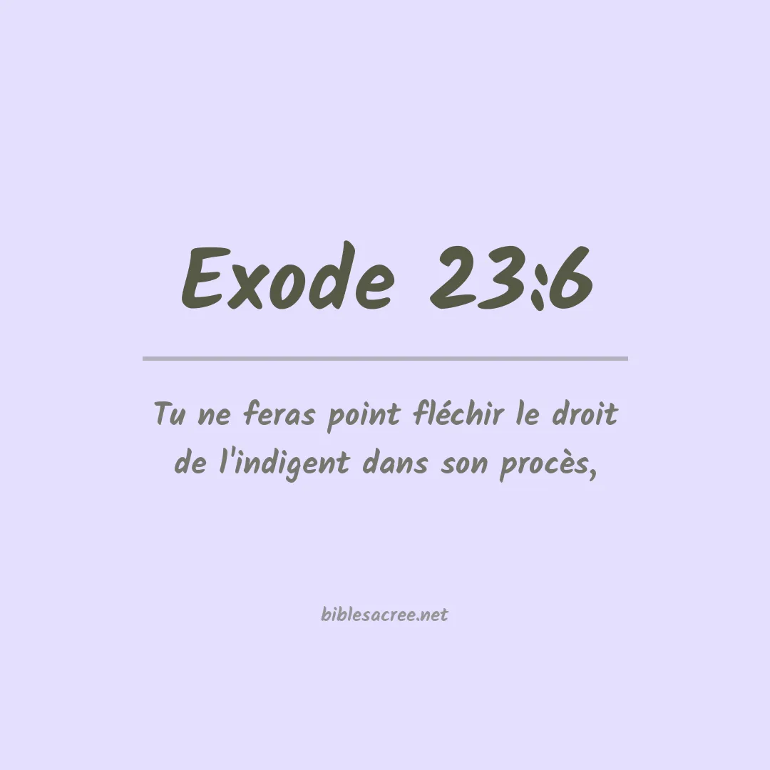 Exode - 23:6