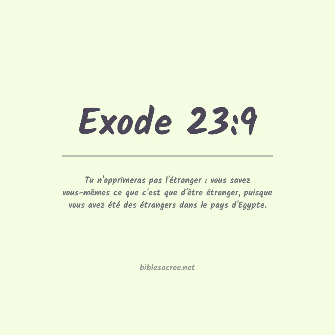 Exode - 23:9