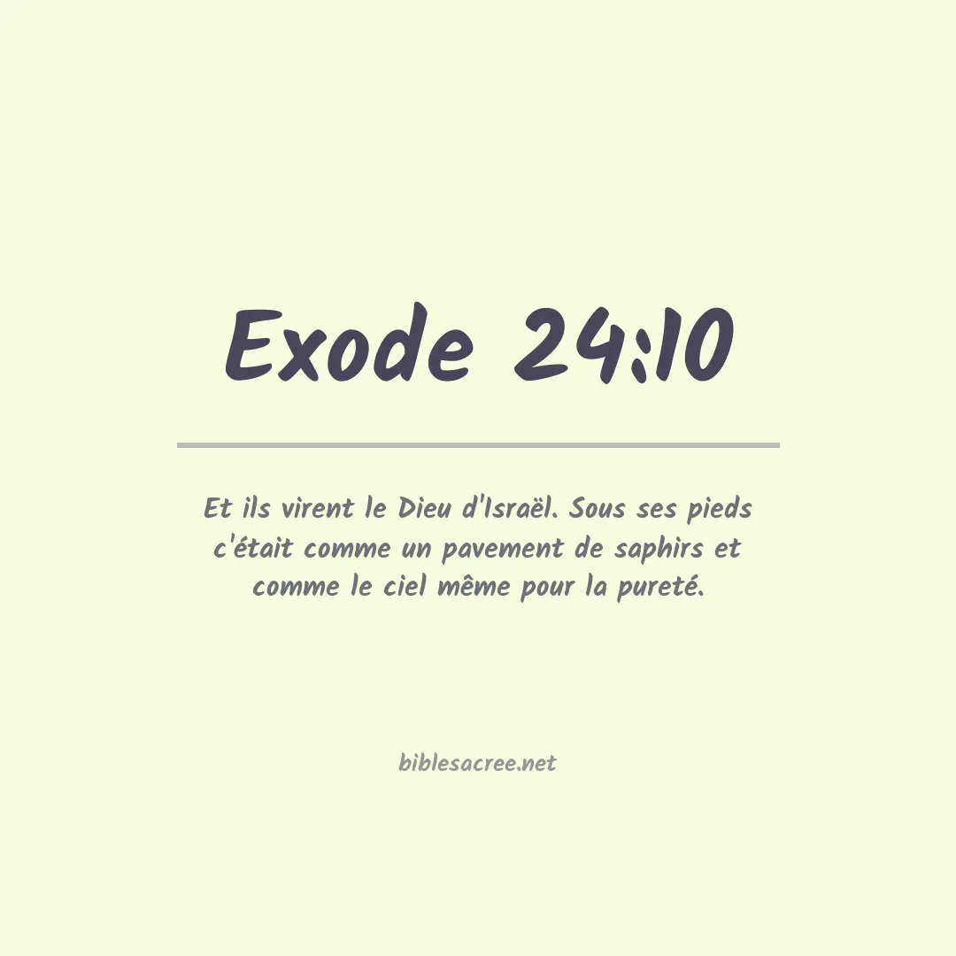 Exode - 24:10