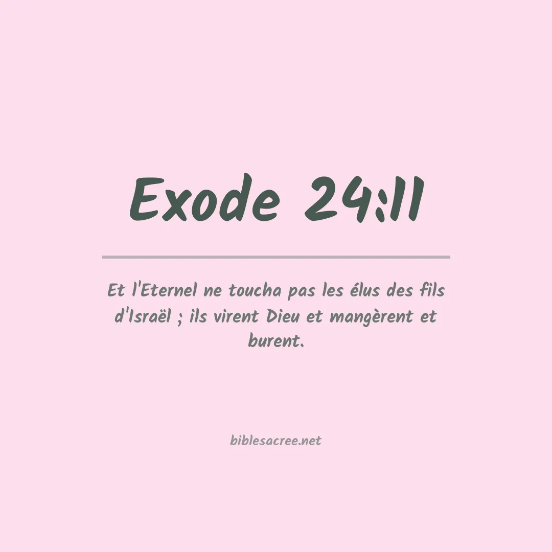 Exode - 24:11