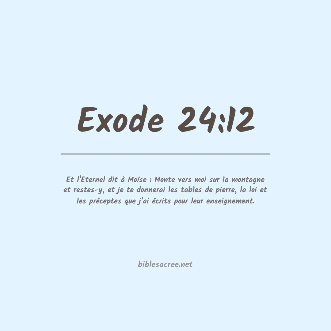 Exode - 24:12