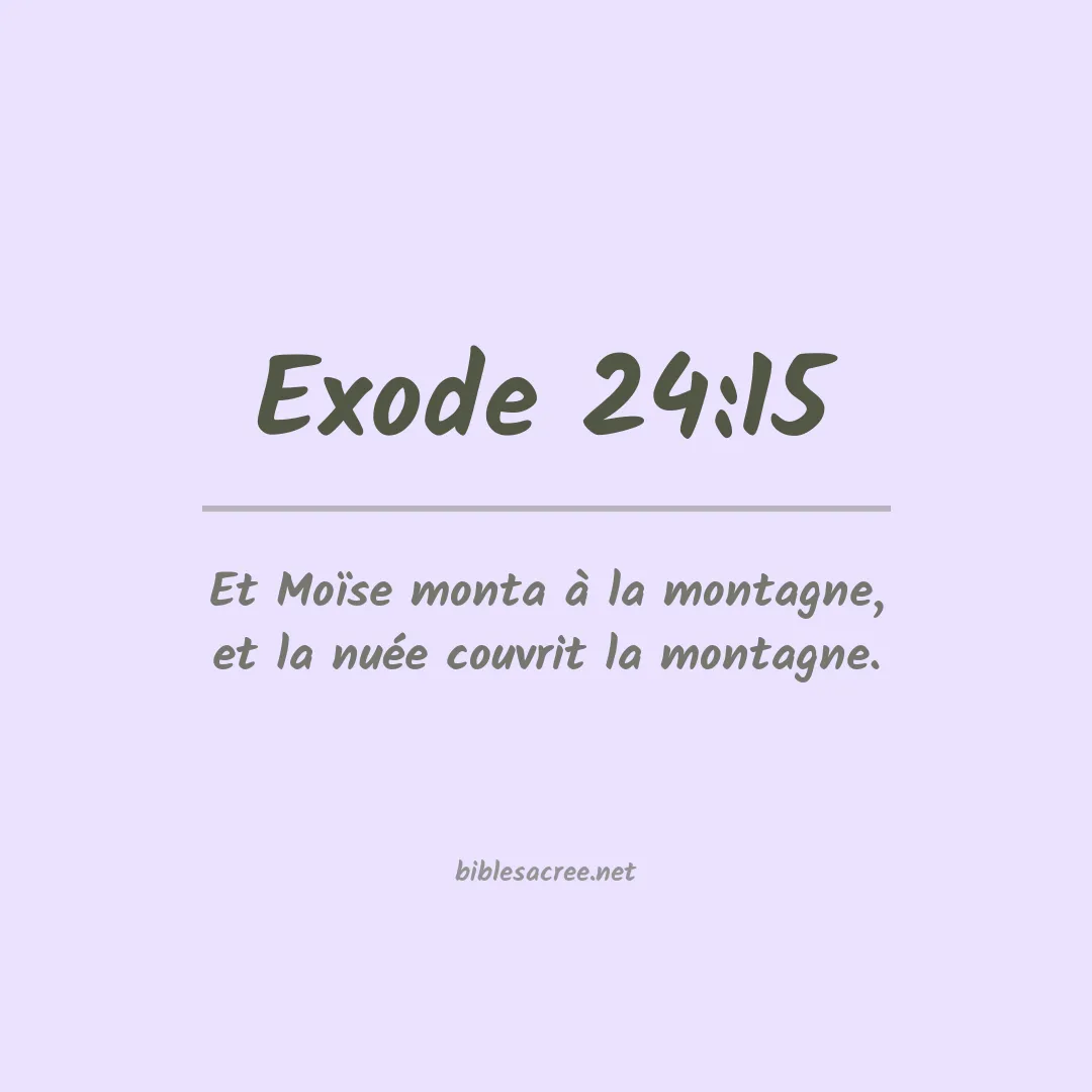 Exode - 24:15