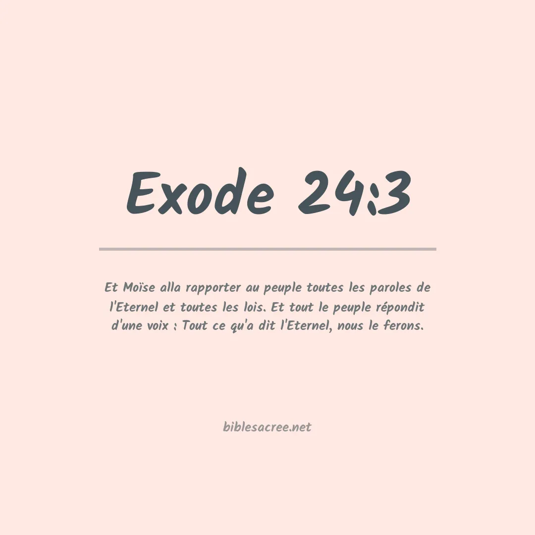 Exode - 24:3