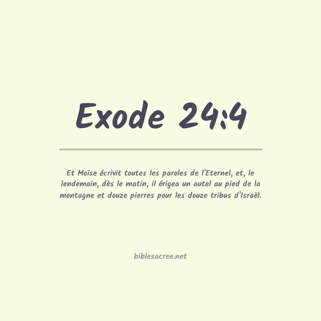 Exode - 24:4