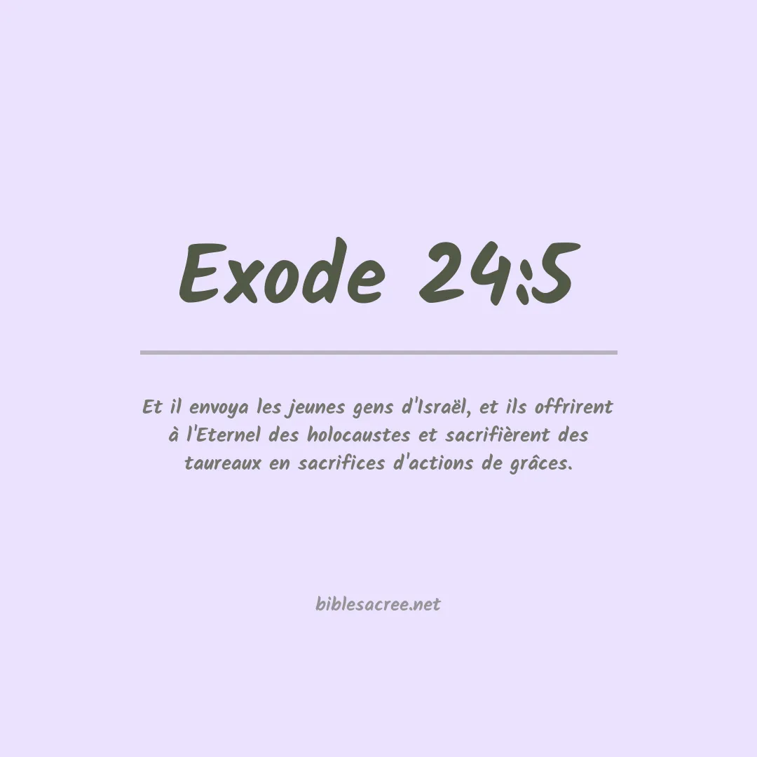 Exode - 24:5