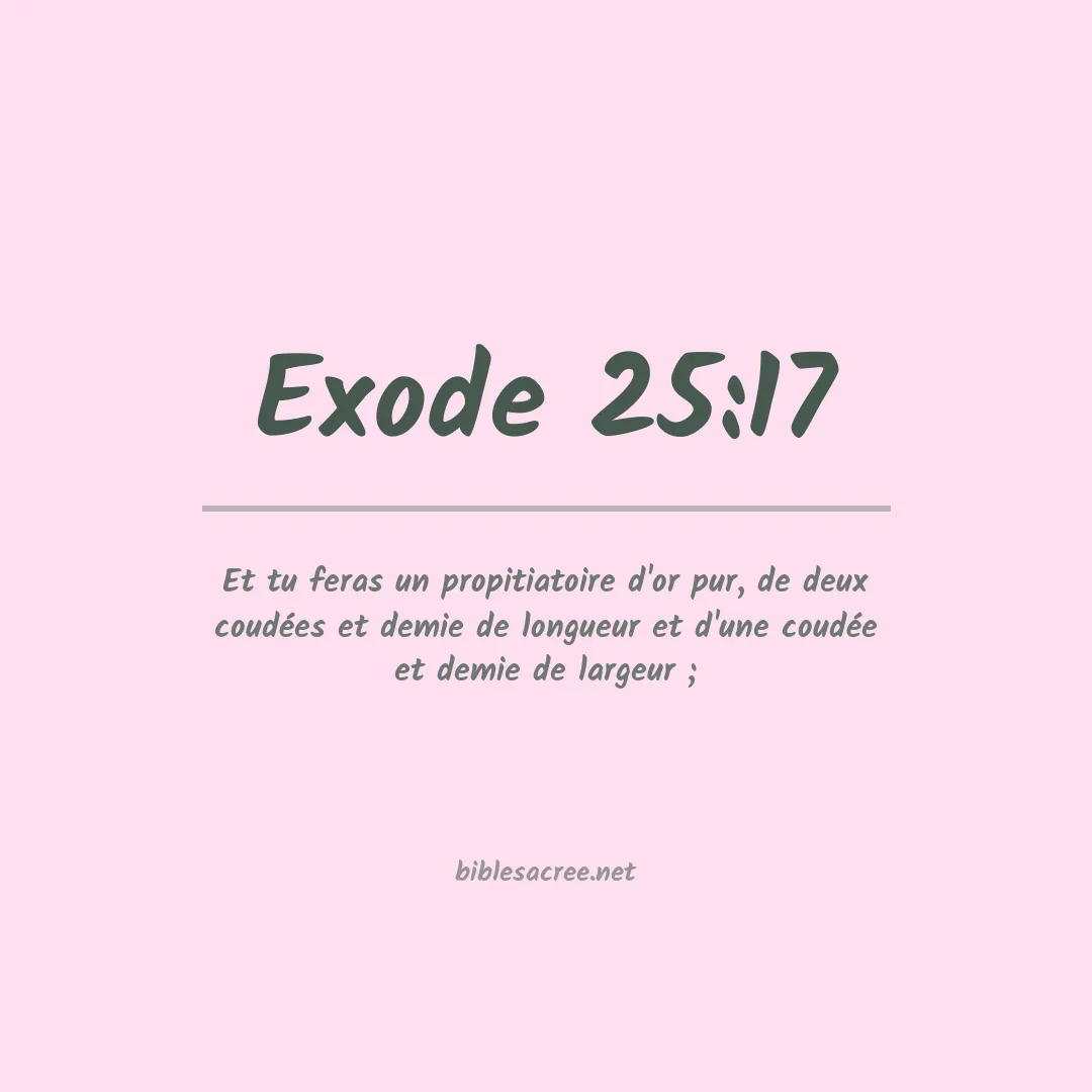 Exode - 25:17