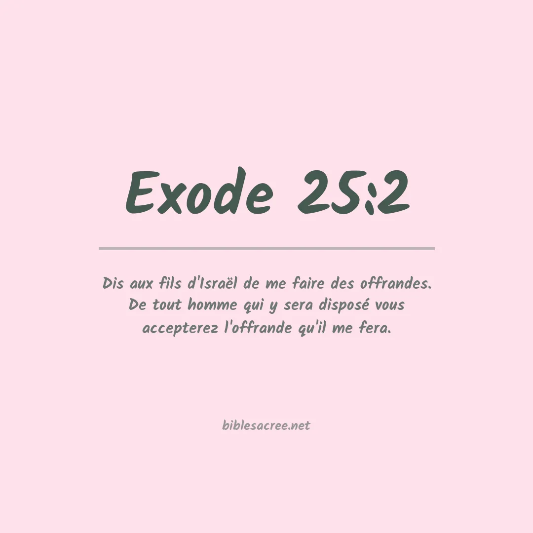 Exode - 25:2