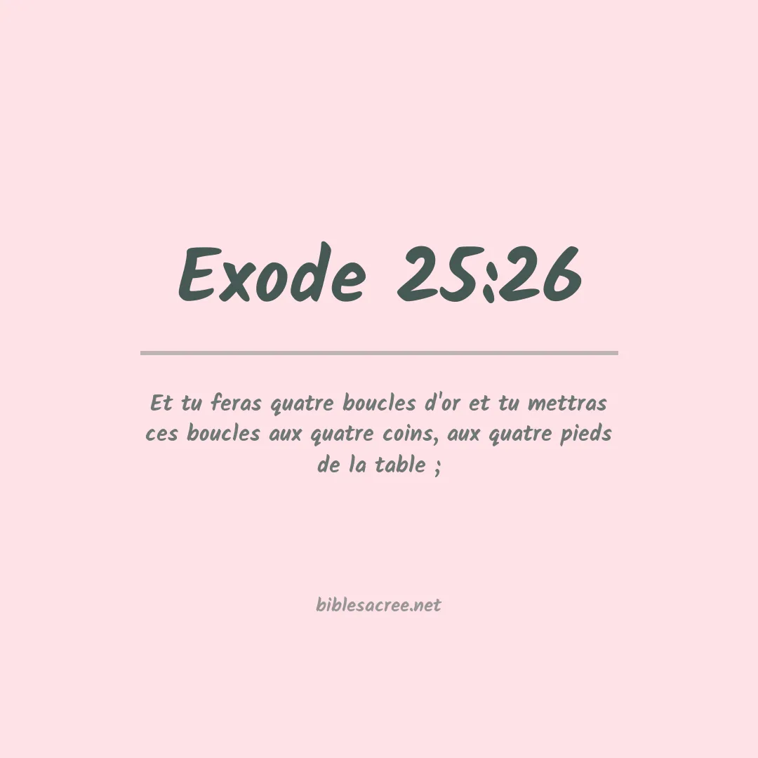 Exode - 25:26