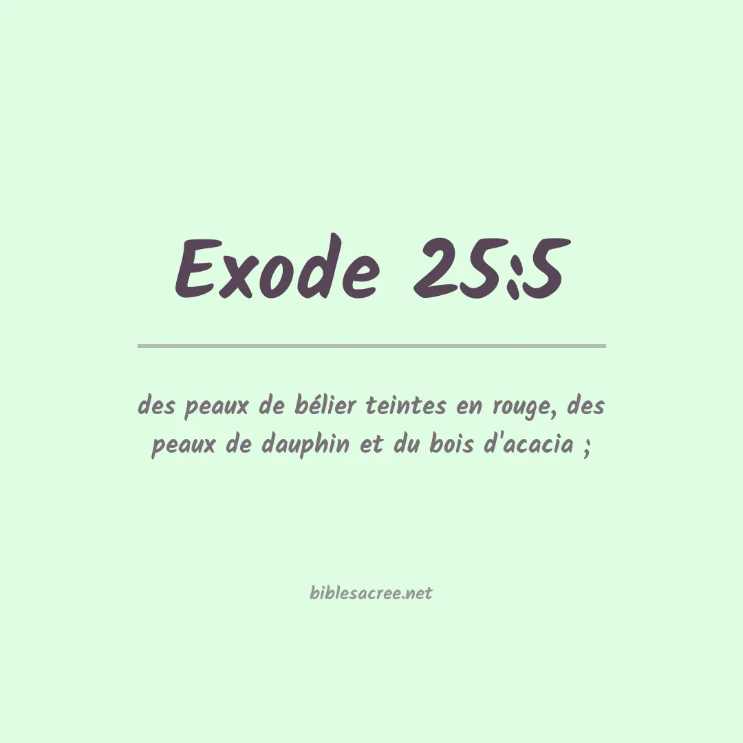 Exode - 25:5
