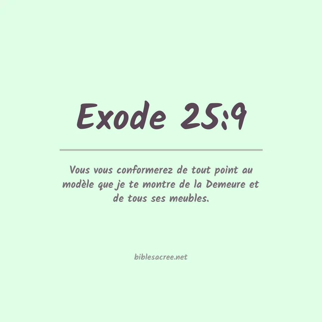Exode - 25:9