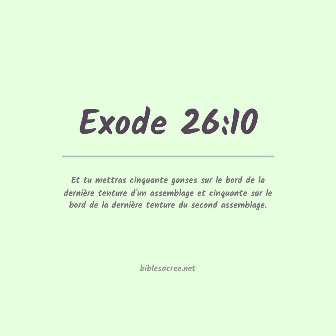Exode - 26:10