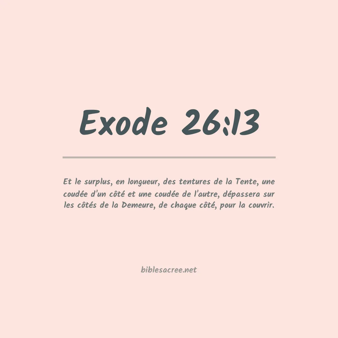 Exode - 26:13