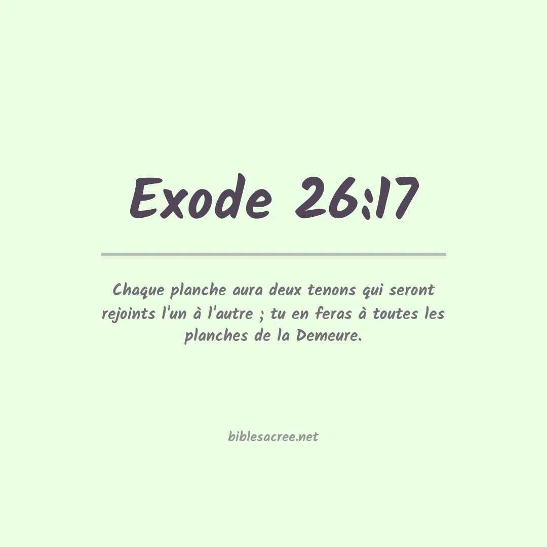 Exode - 26:17