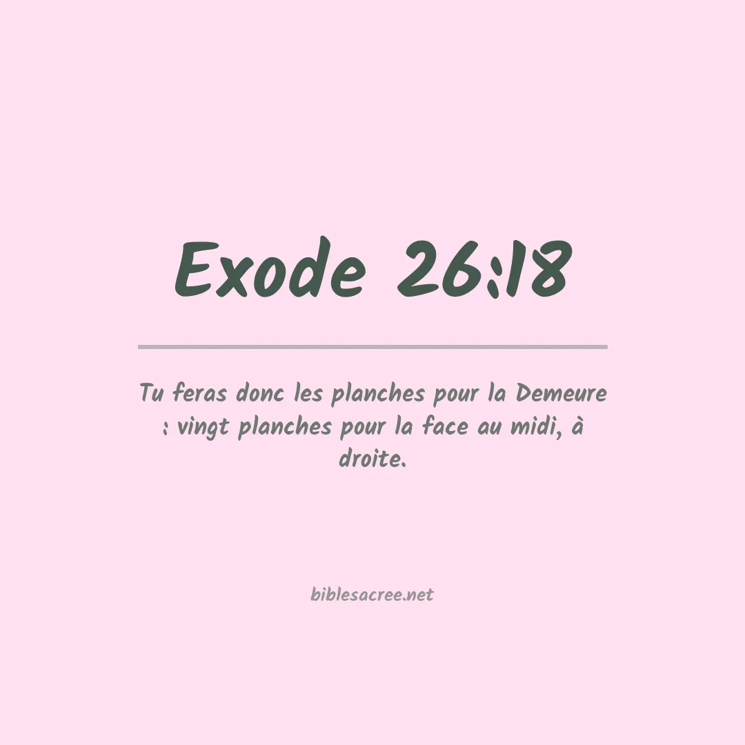 Exode - 26:18