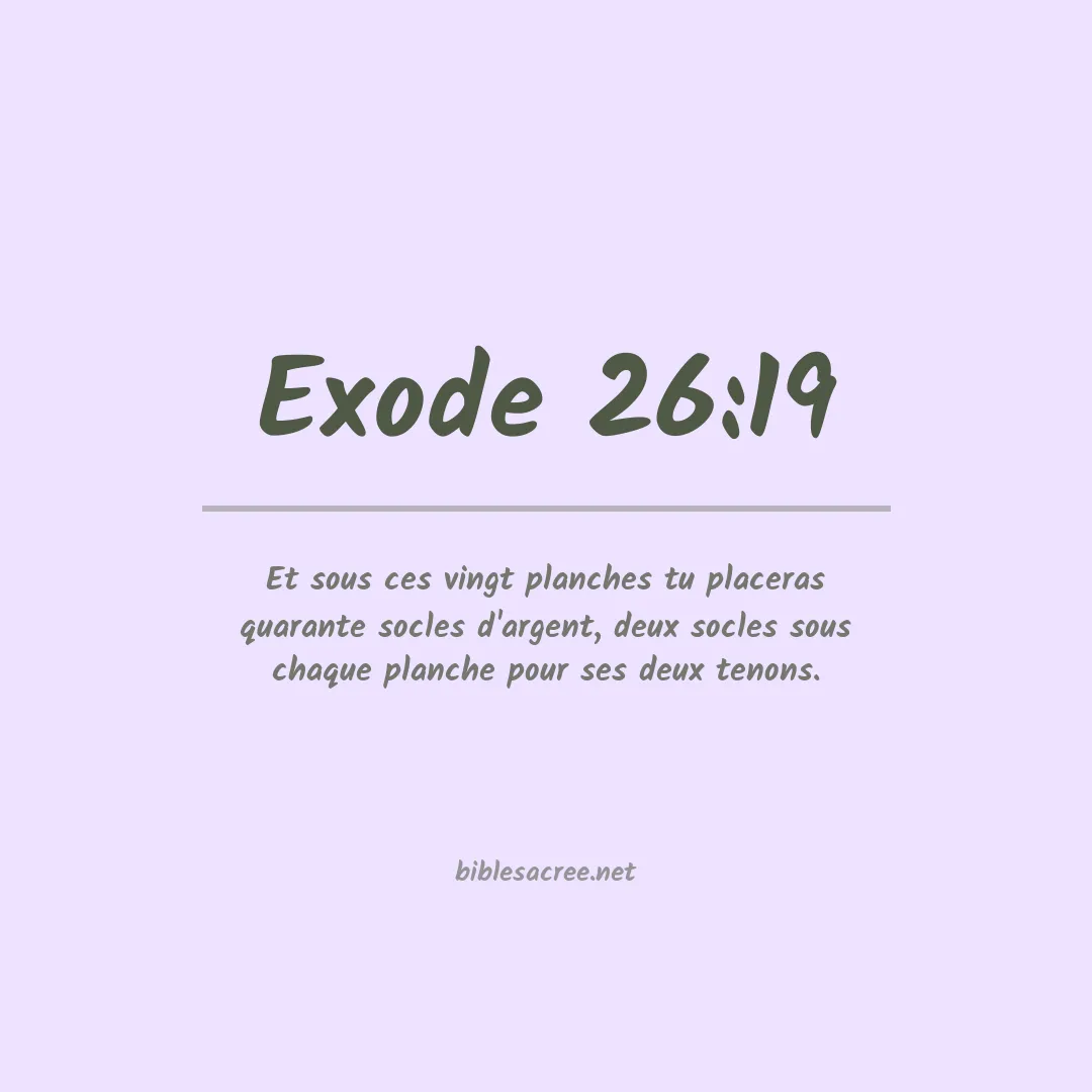 Exode - 26:19
