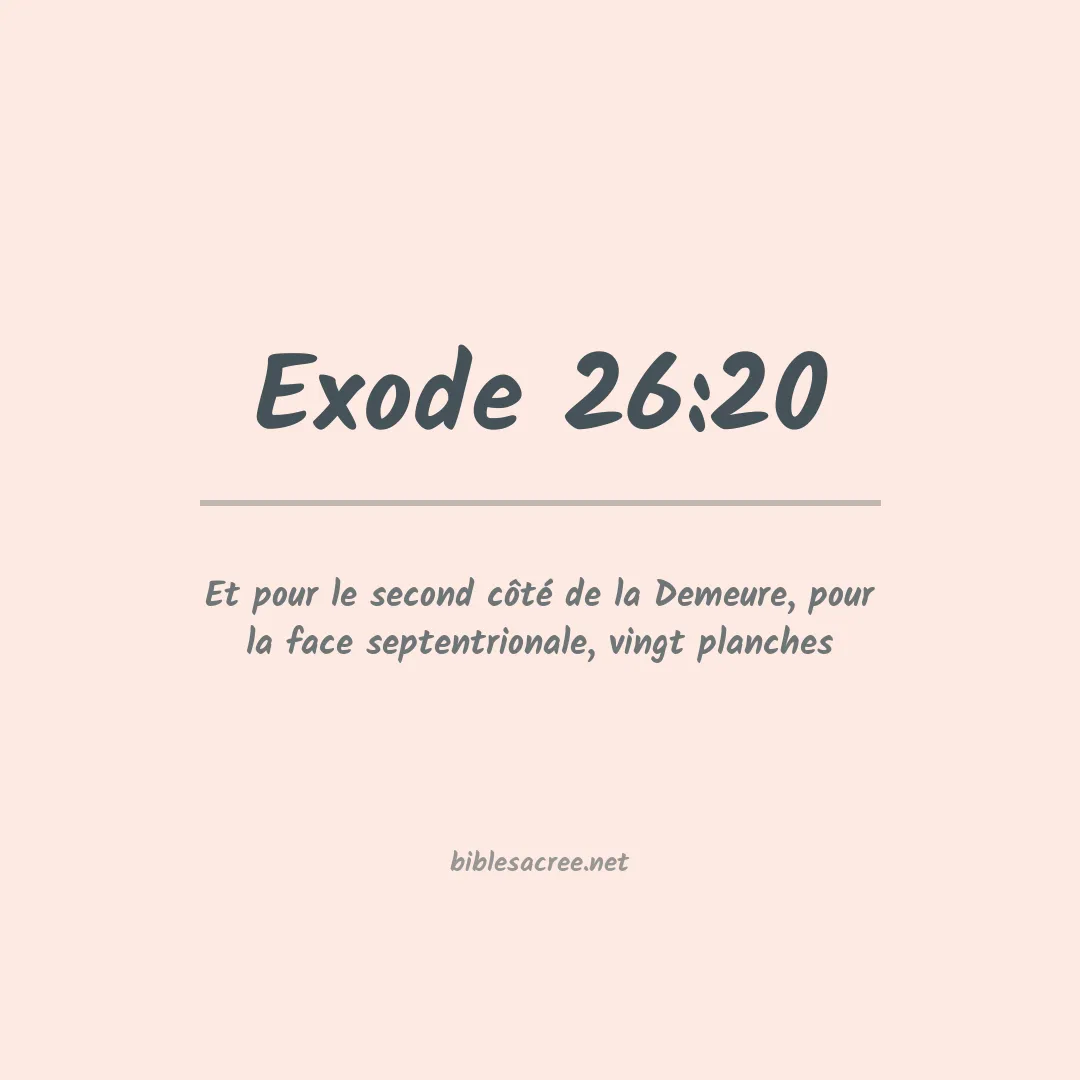 Exode - 26:20