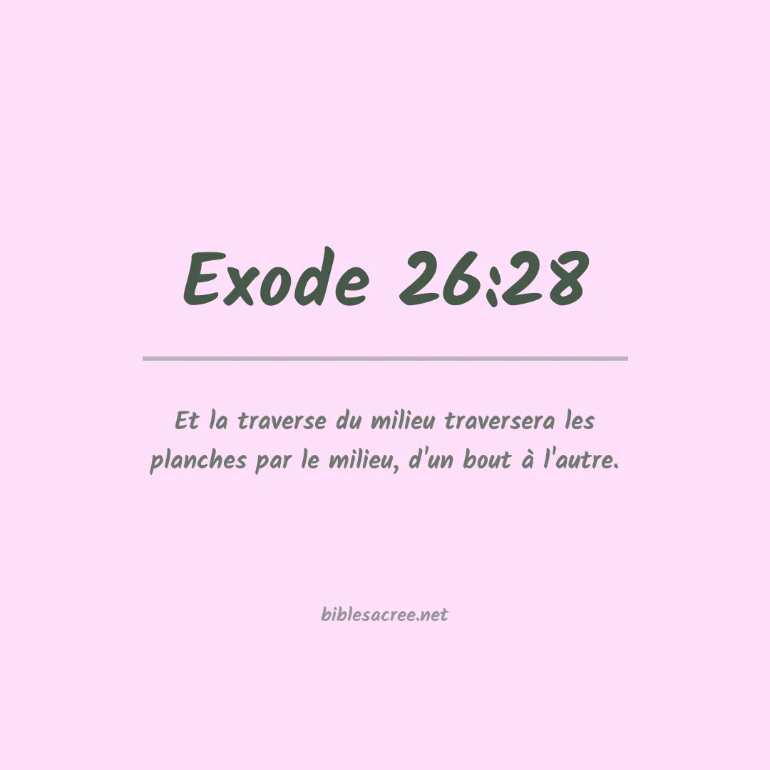 Exode - 26:28