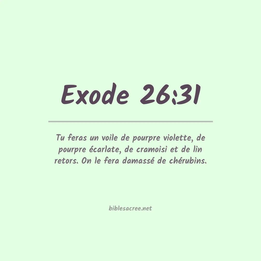 Exode - 26:31