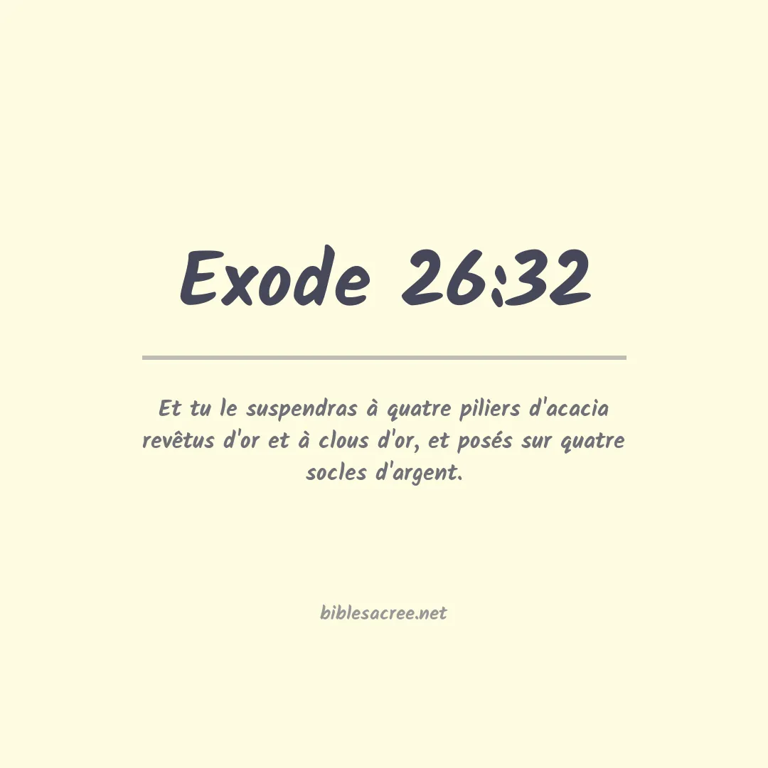 Exode - 26:32