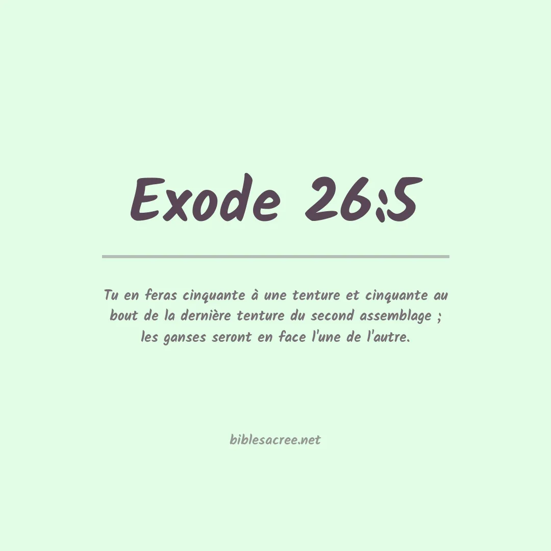 Exode - 26:5
