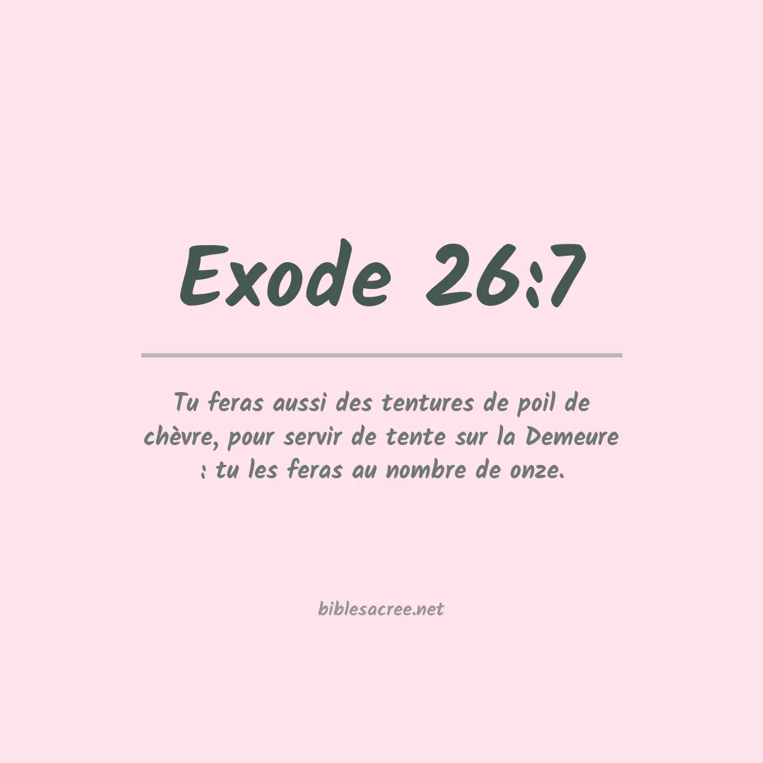 Exode - 26:7