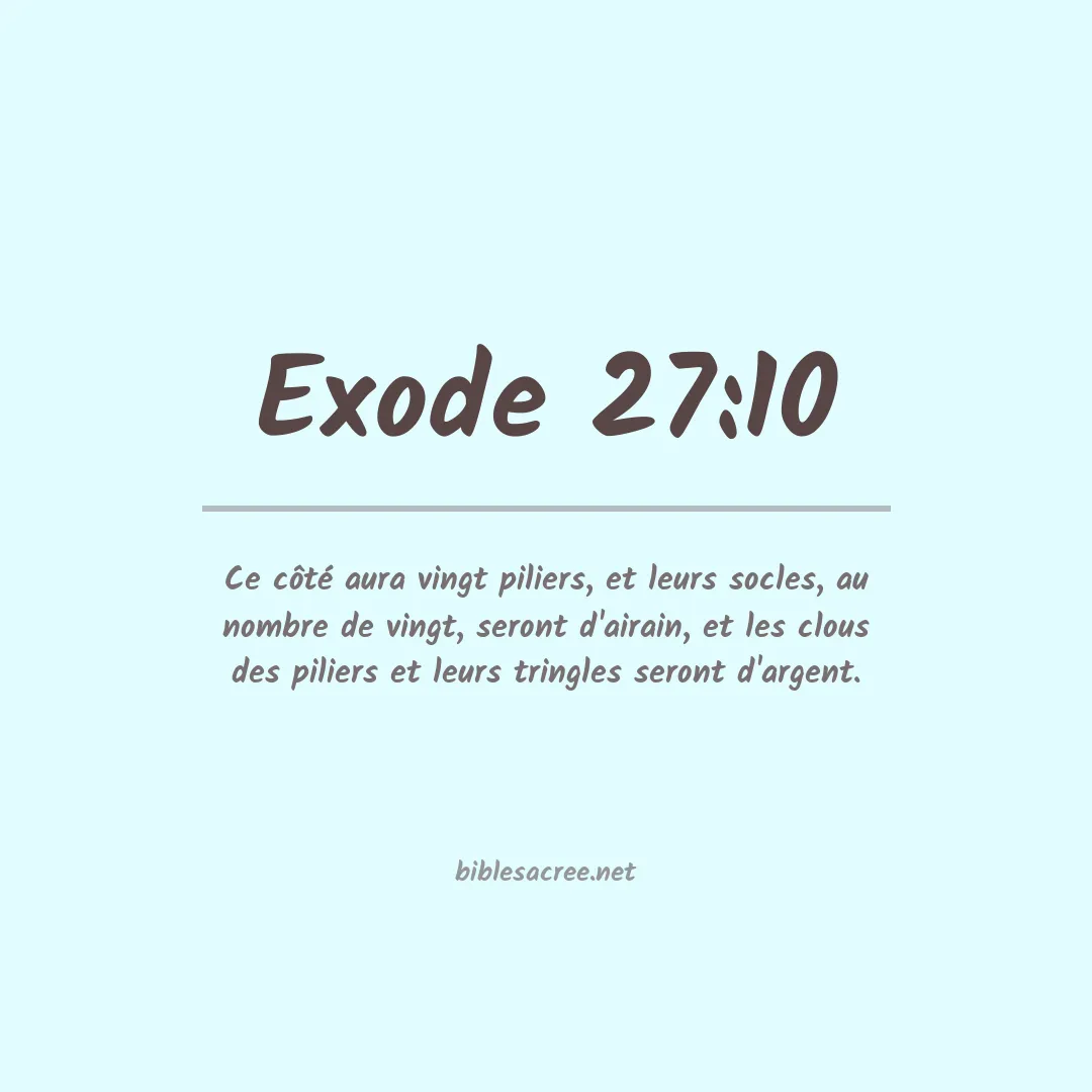 Exode - 27:10