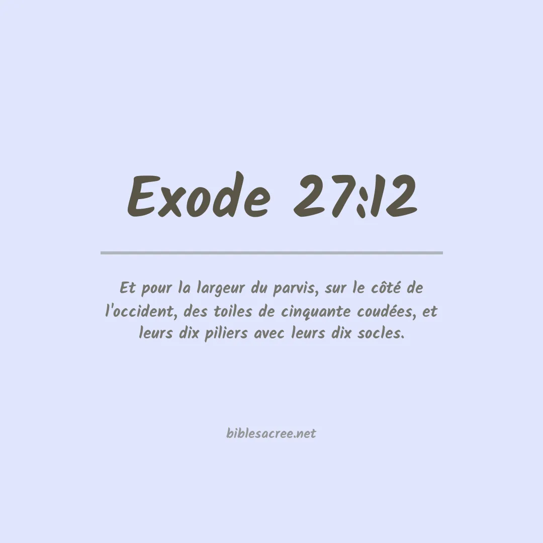 Exode - 27:12