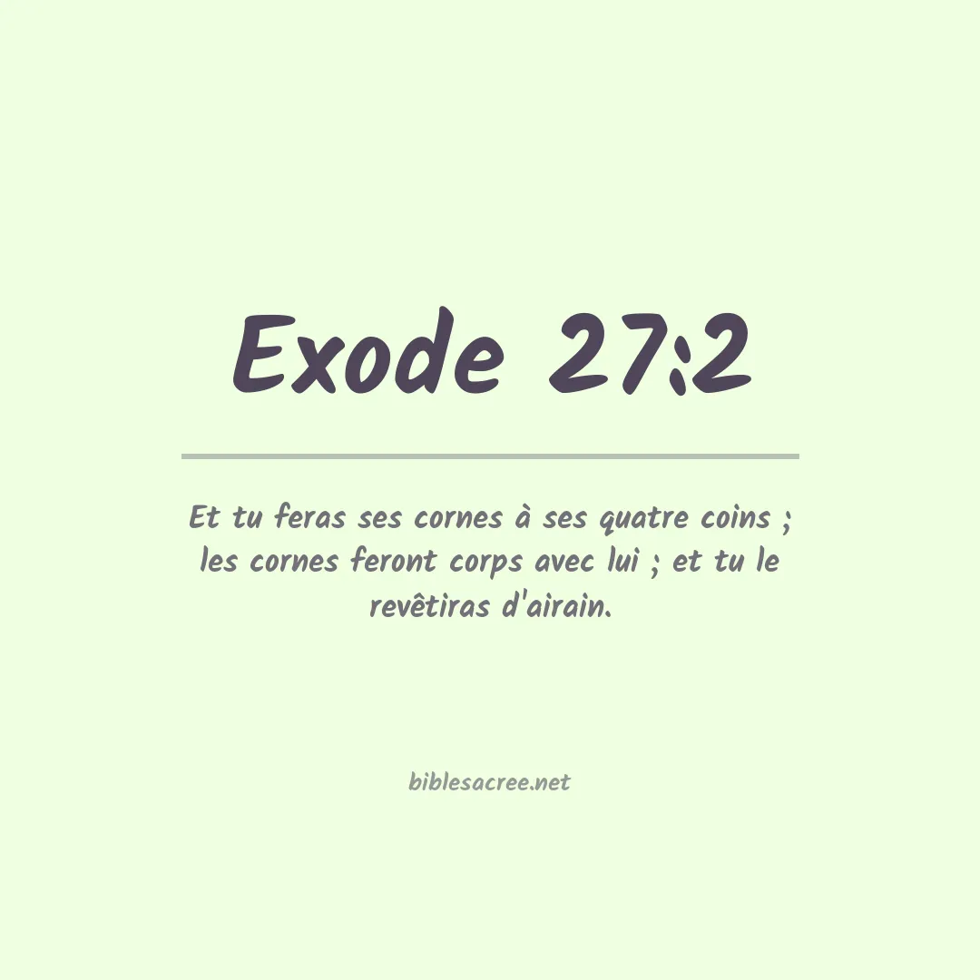 Exode - 27:2