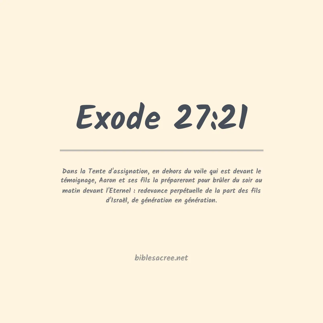 Exode - 27:21