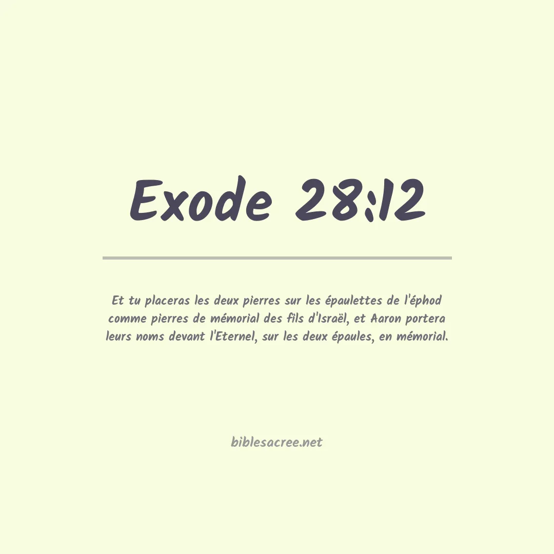 Exode - 28:12