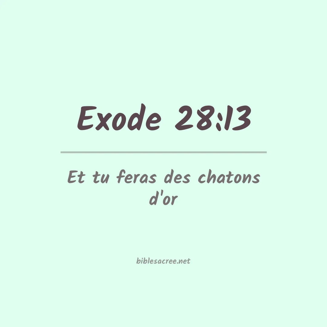 Exode - 28:13