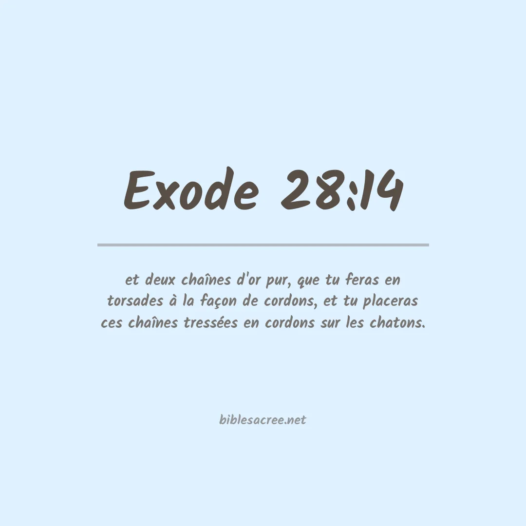 Exode - 28:14