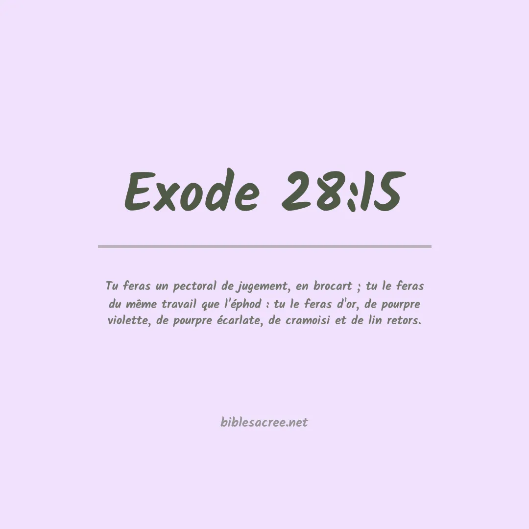 Exode - 28:15