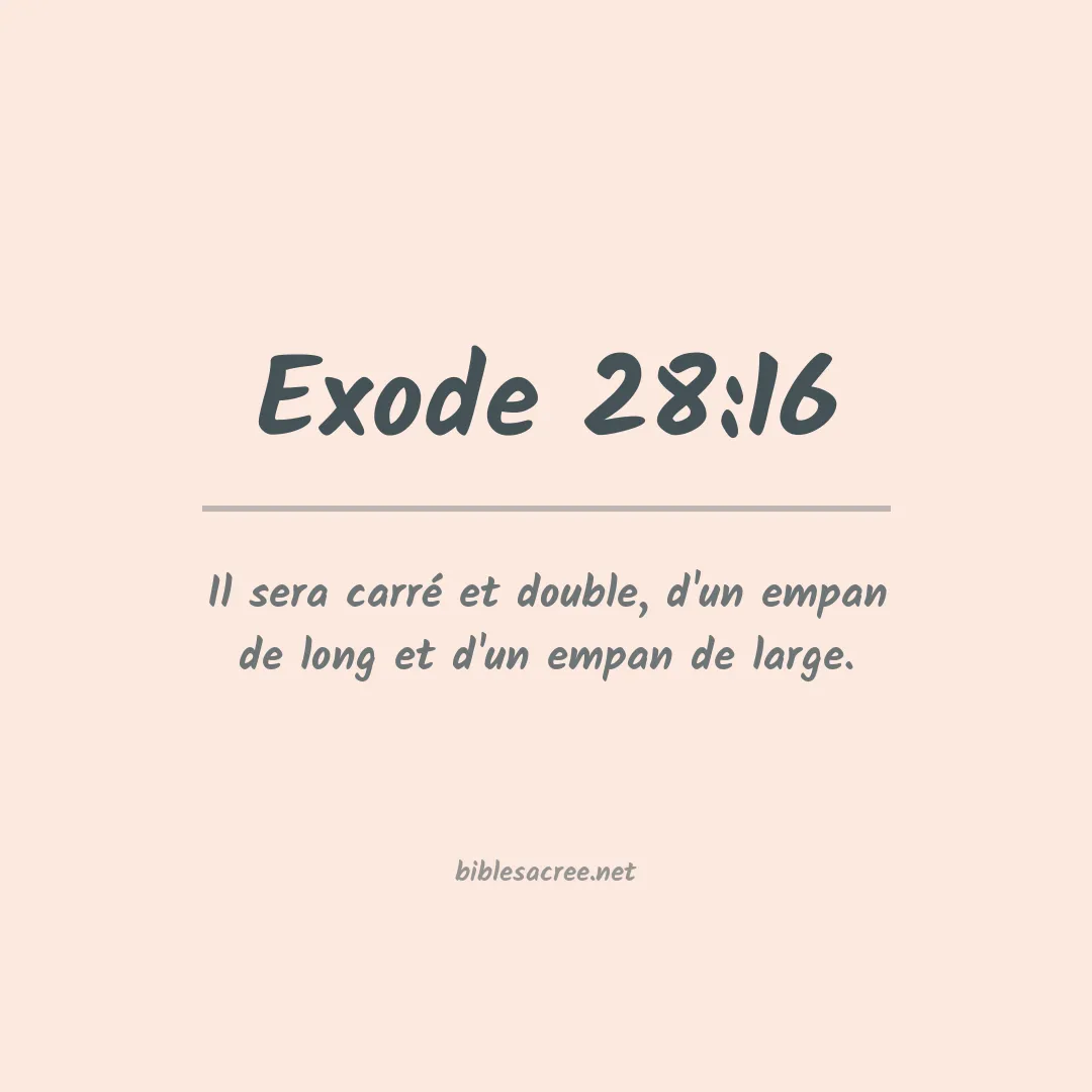 Exode - 28:16