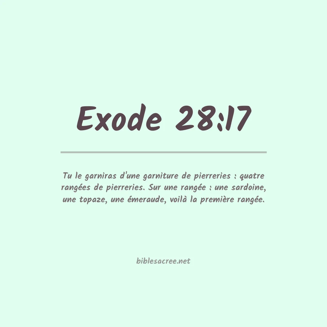 Exode - 28:17