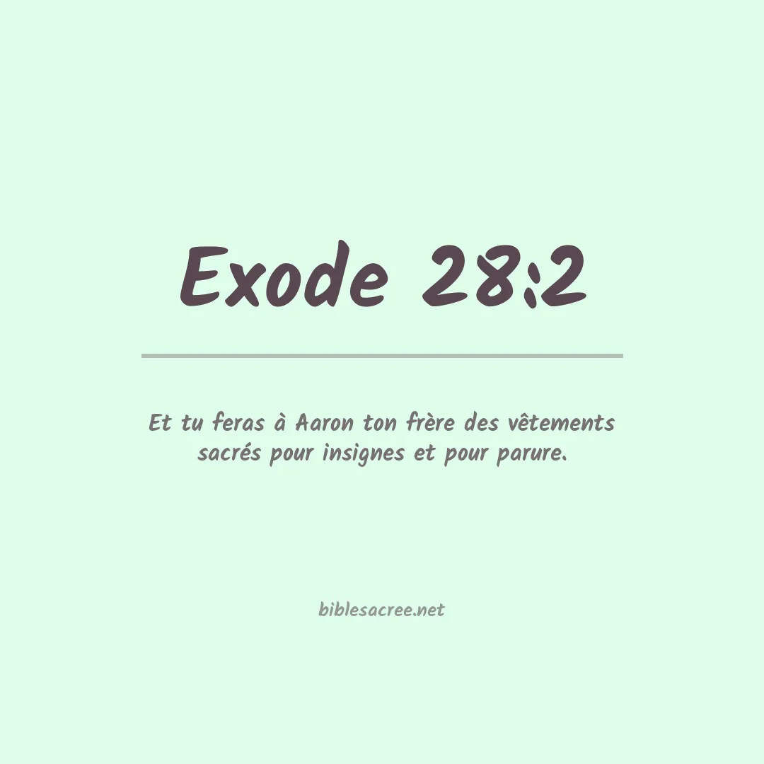 Exode - 28:2